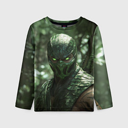 Лонгслив детский Рептилия в джунглях, цвет: 3D-принт