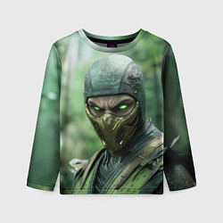 Лонгслив детский Рептилия в классической маске, цвет: 3D-принт