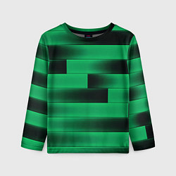 Детский лонгслив Color green square