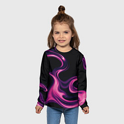 Лонгслив детский Color pink smoke, цвет: 3D-принт — фото 2
