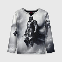 Лонгслив детский Спартанский воин среди львов, цвет: 3D-принт