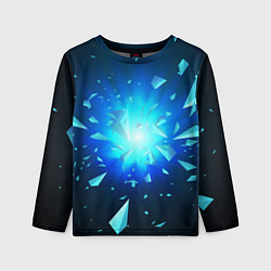 Лонгслив детский Неоновый космический взрыв на светлом фоне, цвет: 3D-принт
