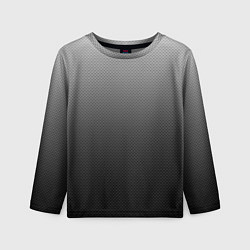 Лонгслив детский Текстурированный градиент тёмно-серый, цвет: 3D-принт