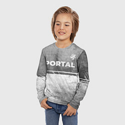 Лонгслив детский Portal - grey gradient посередине, цвет: 3D-принт — фото 2