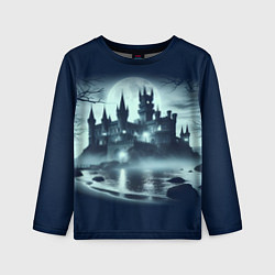 Лонгслив детский Готический замок у пруда, цвет: 3D-принт