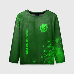 Лонгслив детский Gears of War - green gradient вертикально, цвет: 3D-принт