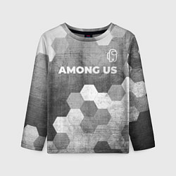 Лонгслив детский Among Us - grey gradient посередине, цвет: 3D-принт