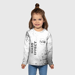 Лонгслив детский Mass Effect - white gradient вертикально, цвет: 3D-принт — фото 2