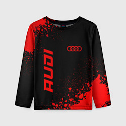 Детский лонгслив Audi - red gradient вертикально