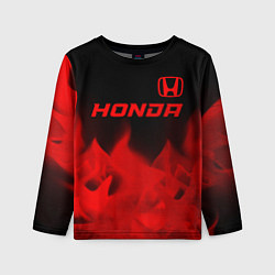 Детский лонгслив Honda - red gradient посередине