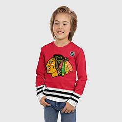Лонгслив детский Бобби Халл - Чикаго Блэкхокс, цвет: 3D-принт — фото 2