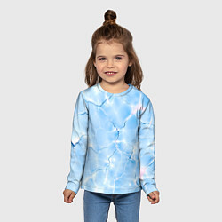 Лонгслив детский Прозрачная голубая вода, цвет: 3D-принт — фото 2