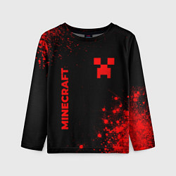 Лонгслив детский Minecraft - red gradient вертикально, цвет: 3D-принт