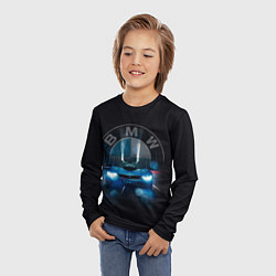 Лонгслив детский BMW на мосту, цвет: 3D-принт — фото 2