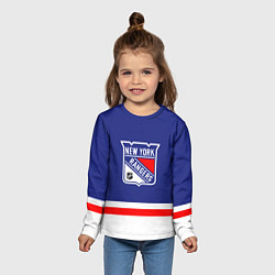 Лонгслив детский Нью Йорк Рейнджерс хоккей, цвет: 3D-принт — фото 2