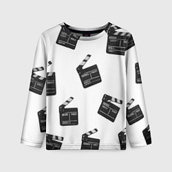 Лонгслив детский Съёмочная хлопушка, цвет: 3D-принт