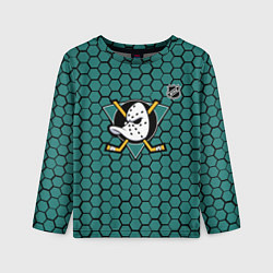 Детский лонгслив Анахайм Дакс - зеленые соты