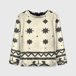 Лонгслив детский Африканские примитивные узоры, цвет: 3D-принт
