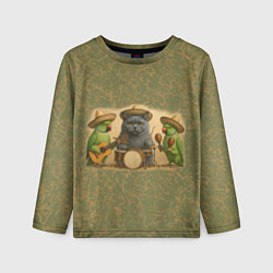 Лонгслив детский Надежды маленький оркестрик в оливковом, цвет: 3D-принт