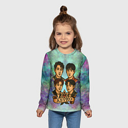 Лонгслив детский Astro в стиле татуировки, цвет: 3D-принт — фото 2