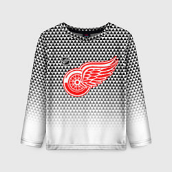Лонгслив детский Детройт Ред Уингз - геометрический градиент, цвет: 3D-принт