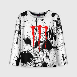 Лонгслив детский Monster energy краски, цвет: 3D-принт