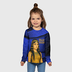 Лонгслив детский Билли Айлиш в образе фараона, цвет: 3D-принт — фото 2