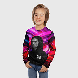 Лонгслив детский Bones в наушниках, цвет: 3D-принт — фото 2