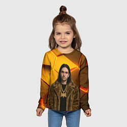 Лонгслив детский Bones с цепью в шубе, цвет: 3D-принт — фото 2