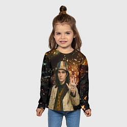 Лонгслив детский Bones в панаме, цвет: 3D-принт — фото 2