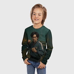 Лонгслив детский Игрок 218 в боевой стойке, цвет: 3D-принт — фото 2