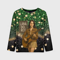 Лонгслив детский Lana Del Rey играет на гитаре, цвет: 3D-принт
