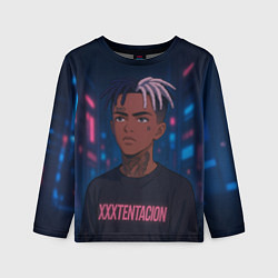 Лонгслив детский XXXTentacion - Неоновый аниме арт, цвет: 3D-принт