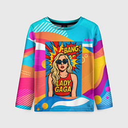 Детский лонгслив Леди Гага в стиле комиксов