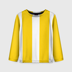 Лонгслив детский Color yellow white line, цвет: 3D-принт