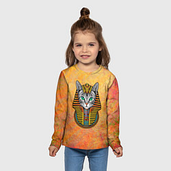 Лонгслив детский Египетская кошка-богиня Баст, цвет: 3D-принт — фото 2