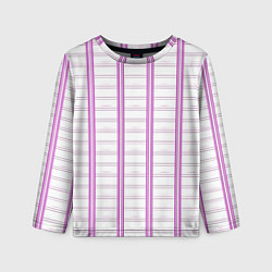 Лонгслив детский Color white cage pink line, цвет: 3D-принт