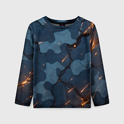 Лонгслив детский Камуфляжные плиты текстура, цвет: 3D-принт