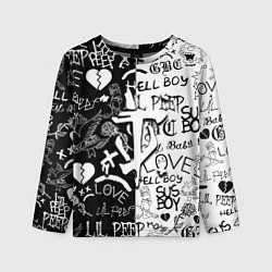 Детский лонгслив Doom x liil peep pattern black