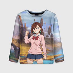 Лонгслив детский Сиратори Айра злая - Дандадан, цвет: 3D-принт