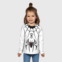 Лонгслив детский Паук на белом - the web of Fate, цвет: 3D-принт — фото 2