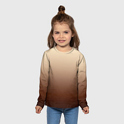 Лонгслив детский Мокко мусс омбре, цвет: 3D-принт — фото 2