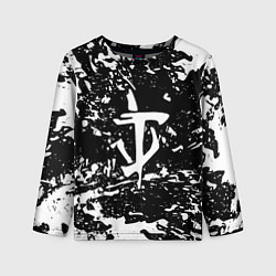 Лонгслив детский Doom краски белые штрихи, цвет: 3D-принт