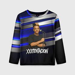 Лонгслив детский XXXTentacion с микрофоном довольный, цвет: 3D-принт