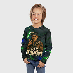 Лонгслив детский XXXTentacion anime style, цвет: 3D-принт — фото 2