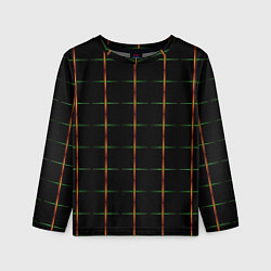 Лонгслив детский Color black orange green crosses, цвет: 3D-принт