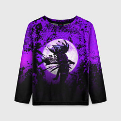 Лонгслив детский Самурай при луне, цвет: 3D-принт