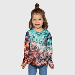 Лонгслив детский Мозаика воспоминаний - текстура, цвет: 3D-принт — фото 2