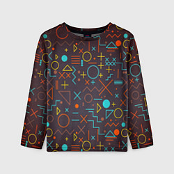 Лонгслив детский Different shapes of geometry, цвет: 3D-принт