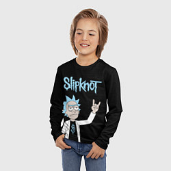Лонгслив детский Slipknot и Рик Санчес из Рик и Морти, цвет: 3D-принт — фото 2